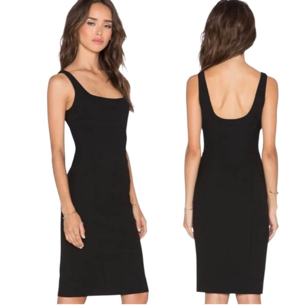 Diane Von Furstenberg Black Bodycon Sleeveless Dress